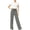 Black, variant on Women's High Waist Black White Striped Wide Leg Pants, Floor Length Straight Leg Casual Pants for Women, Loose Fit Draped Palazzo Trousers with Deep Pockets Black S