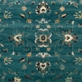 thumbnail image 6 of SAFAVIEH Evoke Horatio Traditional Floral Area Rug, Turquoise/Beige, 6'7" x 9'2", 6 of 7