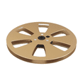 thumbnail image 4 of 7 Inch 6 Hole 1/4 Empty Take Up Reel to Reel Hub Empty Tape Reels C, 4 of 4