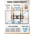 thumbnail image 2 of Soporte de pared para TV Pipishell certificado por UL para televisores de 42 a 90 pulgadas de hasta 60 kg, 2 of 7