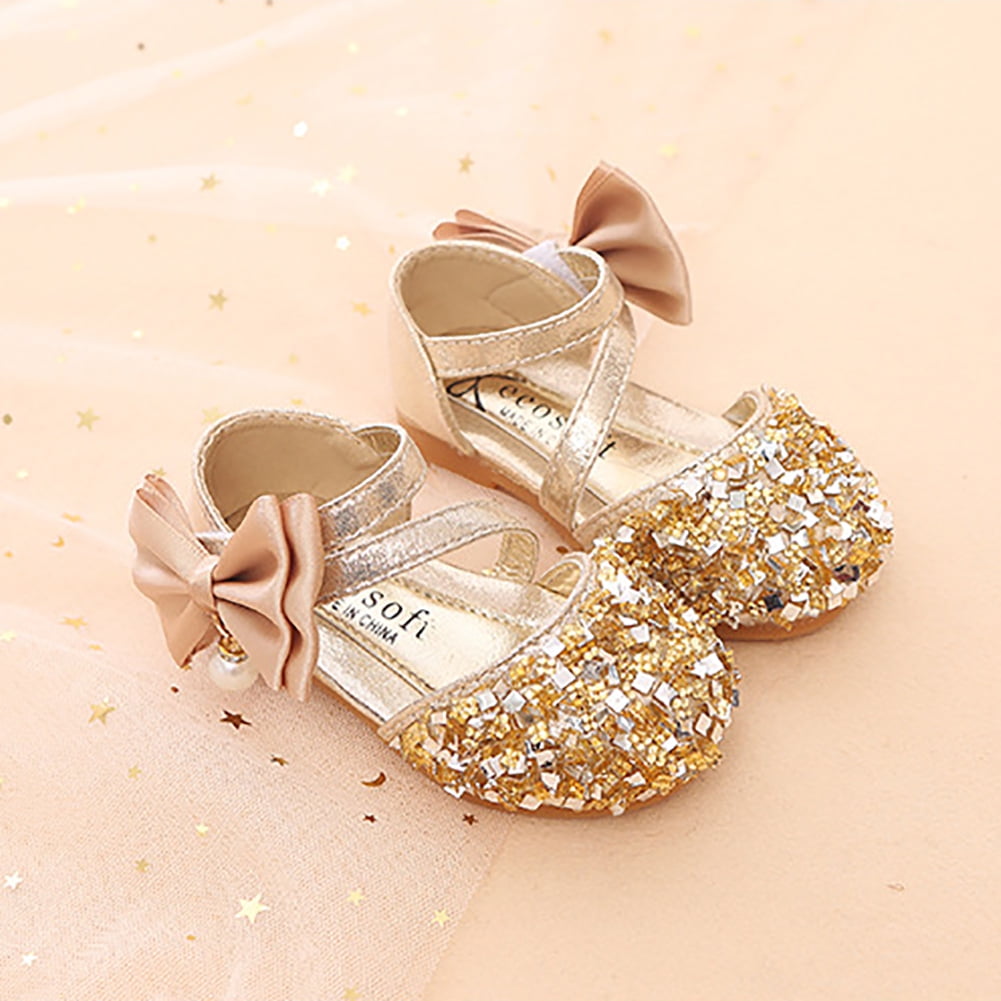 Gold sparkle baby best sale shoes