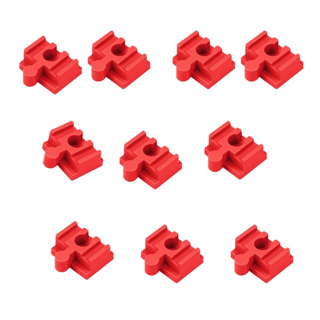 QualitChoice 10Pcs Wood Train Track Adapter for Kits Building Building Toy Set Stem Games Orange Red