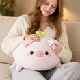 thumbnail image 4 of Plush Pig Soft Stuffed Animal with Flower Detail Cuddly Pillow Cushion for Kids Adults Decorative Plushie, 4 of 5