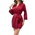 thumbnail image 1 of Robe pour Femmes avec Poche à Manches Courtes, Décontractée pour la Maison, Col Rond, Version Ample, Robe de Nuit pour Femmes, 1 of 4