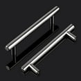 thumbnail image 2 of 20 Pack | 5 Inch Polished Chrome Cabinet Handles, 7-9/16 Inches Total Length Euro T Bar Handle Pulls, Stainless Steel Kitchen Cabinet Hardware Drawer Pulls, 2 of 5