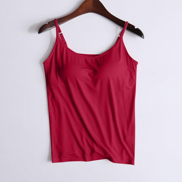 UPPADA Womens Tank Tops with Built In Bra Adjustable Spaghetti Strap Cami Sleeveless Summer Tops Racerback Workout Tops Yoga Shirt Cotton Undershirt, of The Day