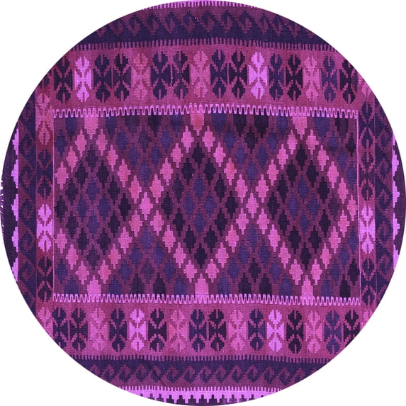 Ahgly Company Indoor Round Southwestern Purple Country Area Rugs, 6' Round