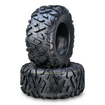 WANDA UTV ATV Tires 25x10-11 25x10x11 6-Ply Solid 20mm Tread, Set 2, 10416