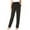 2-1-Black, variant on SELONE Black Casual Summer Pants for Women Plus Size Lounge Pants with Pockets Elastic Waist Full Length Trouser Loose Long Beach Pants Pull on Solid Straight Lightweight 5XL Tall Breathable Clothes