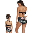 thumbnail image 3 of Mommy and Me Bathing Suit Two Piece Swimming Suit Family Matching Swimsuits Halter Neck Ruffle Bikini Set, 3 of 4