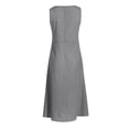 thumbnail image 5 of Riforla Women Casual Striped Sleeveless Dress Crew Neck Linen Pocket Long Dress Petite Spring Maxi Dresses for Women Casual Fall Dresses for Women Womens Dresses Black XXXXL, 5 of 7