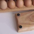 thumbnail image 5 of Estante para huevos de madera natural, caja para almacenar 10 huevos, contenedor para huevos de refrigerador, bandeja para huevos -, 5 of 5