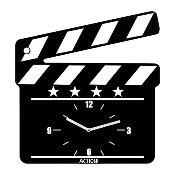 DOLITY Movie Film Clap Board Clock Analog Clock for Kid'S Room Party Housewarming 30cm