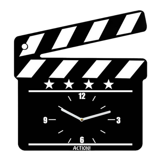 Reloj de pared con claqueta, movimiento silencioso, acrílico, moderno, fácil de leer, para colgar. 30 centímetros