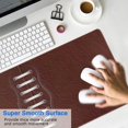 thumbnail image 4 of Long Mouse Pads for Desk,Brown Silver Football Pattern Desk Mats on Top Of Desks, Desk Mouse Pad Extra Large with 3mm Non-Slip Base and Stitched Edge for Gaming,Office,Work,Home 35.4"x15.7", 4 of 6