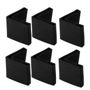 6 Pcs Black Soft Angle Iron Foot L Shaped Edge Leg Cover 30mm x 30mm