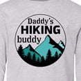 thumbnail image 4 of Inktastic Daddy's Hiking Buddy with Mountains and Trees Long Sleeve Youth T-Shirt, 4 of 5