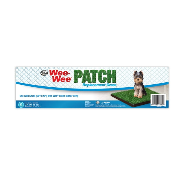Hierba artificial con forma de orinal para perros con cuatro patas, 51 x 51 cm