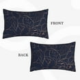 thumbnail image 4 of Balery Copper-Gold Gloss Outline Navy Dark Blue Bedding Queen Pillow Cases - Envelope Closure - Soft Brushed Microfiber Fabric - Shrinkage and Fade Resistant Pillow Cases-16"x24", 4 of 9