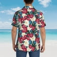 thumbnail image 4 of Zufioo Beautiful Flower Hawaiian Shirt for Men,Beach Shirts Tropical Vacation Shirts,Sleeve Casual Button Down Shirt with Pocket for Travel,Beach,Party,daily,X-Large, 4 of 7