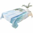 thumbnail image 2 of Summer Beach Palm Tree Table Cloth Waterproof Tablecloths, Blue Coastal Tropical Ocean Tablecloth Dining Table Cover for Kitchen Party Tabletop Outdoor, Rectangle Tablecloth 60x84 Inch, 2 of 9