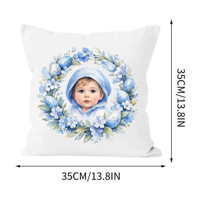 CaiYueKe Easter Throw Pillow Cushion Cover Decorative Holiday Home Decor Soft Plush Accent Pillow for Kids Room Sofa Bed Living Nursery Decorations Gift Ideas Basket Stuffer Spring Seasonal Decor