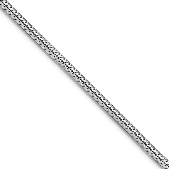 925 Sterling Silver Rhodium Plated 1.75mm Snake Chain Necklace 20 Inch Chain Necklace for Women and Men