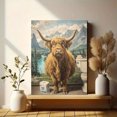 thumbnail image 6 of Highland Cow Toilet Paper Canvas Print, Suitable for Living Room, Bedroom, Bathroom, Kitchen, Office, Bar, 6 of 8