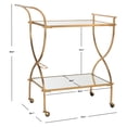 thumbnail image 4 of SAFAVIEH Lucretius Bar Cart Gold / Mirror, 4 of 5