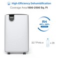 thumbnail image 2 of Yaufey 2500 Sq. Ft Home Dehumidifier for Medium to Large Rooms and Basements with Auto or Manual Drainage 0.48 Gallon Water Tank Capacity - Low Noise and 24 Hr Timer, 2 of 5