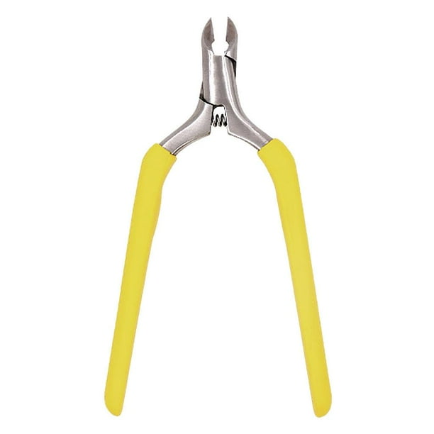 Cortador de cutículas, herramientas para decoración de uñas, tijeras de acero inoxidable para cutículas. Amarillo