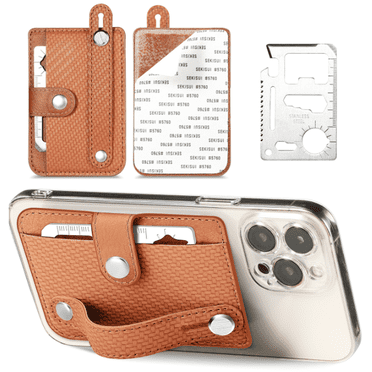 GASTROPOD Phone Wallet Stick on Environmental Friendly Phone Card Holder Stick on Gift Magsafe Wallet,Apricot