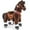 Chocolate, variant on PonyCycle Ride on Horse Toy Riding Plush Pony Walking Rocking Horse Toy with Hand Brake for Toddlers Age 3-4 Years Ux324