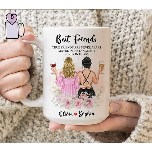 Custom Best Friend Mug, Best Friend Gift For Birthday, Personalized Best Friend Gift, Soul Sisters Gift, Bestie Mug, Friendship Mug Gift.