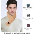 thumbnail image 2 of Odeerbi Scarfs for Women 2025 Winter Neck Warmer Heated Scarf USB Smart Charging Neck Shoulder Brown without Power Bank, 2 of 8