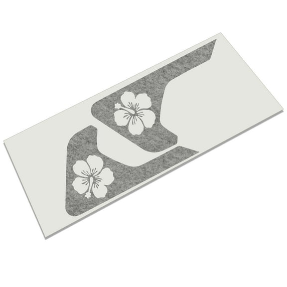 Collectible Decals JL/JT Fender Vent Hawaiian Hibiscus Flower Blackout Decal Pair