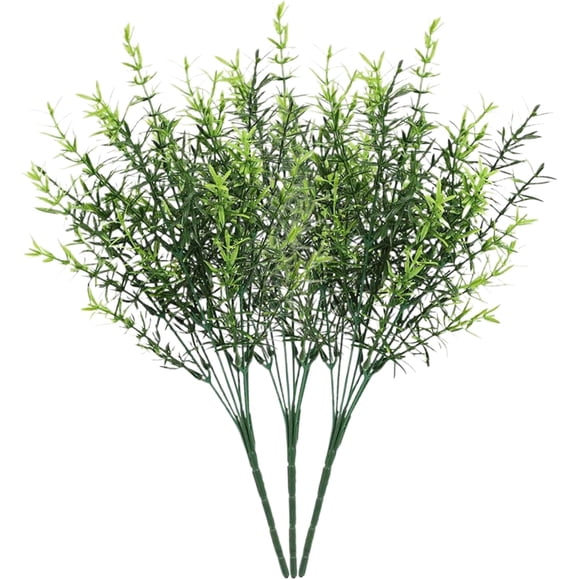 piezas de tallos artificiales de romero, plantas falsas de plástico, plantas de romero para jarrón, granja, jardín, porche, patio interior