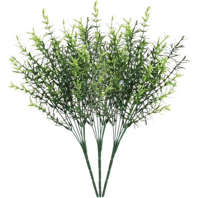 piezas de tallos artificiales de romero, plantas falsas de plástico, plantas de romero para jarrón, granja, jardín, porche, patio interior