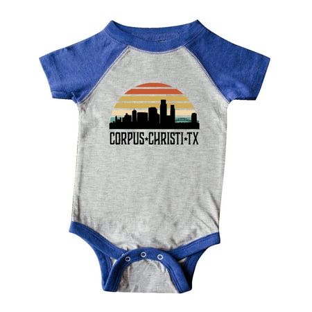 

Inktastic Corpus Christi Texas Skyline Retro Gift Baby Boy or Baby Girl Bodysuit