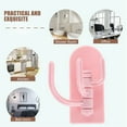thumbnail image 4 of MLINS  10 Pcs Bathroom Slippers Holder Towel Hooks Brushed Nickel Pink, 4 of 8