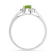 thumbnail image 5 of 14k White Gold Oval Peridot And Diamond Ring, 5 of 6