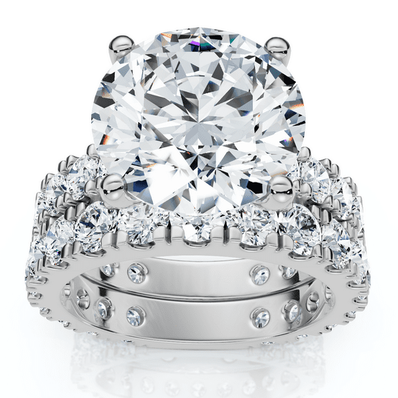 Pompeii Certified 4-7Ct Diamond Engagement Matching Wedding Ring Set 14k Gold Lab Grown