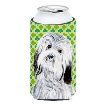 

Havanese Lucky Shamrock St. Patricks Day Tall Boy bottle sleeve Hugger - 22 To 24 Oz.
