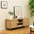 thumbnail image 3 of Topbuy Television Stand with Shelves Cabinets, Wood Metal White, 48.00 x 16.00 x 19.00 Inches, 3 of 10