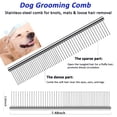 thumbnail image 4 of 3PCS Dog Brush Cat Brush, Pet Grooming Tools with Dog Combs, Double-Sided Brush for Shedding and Bathing, 4 of 8