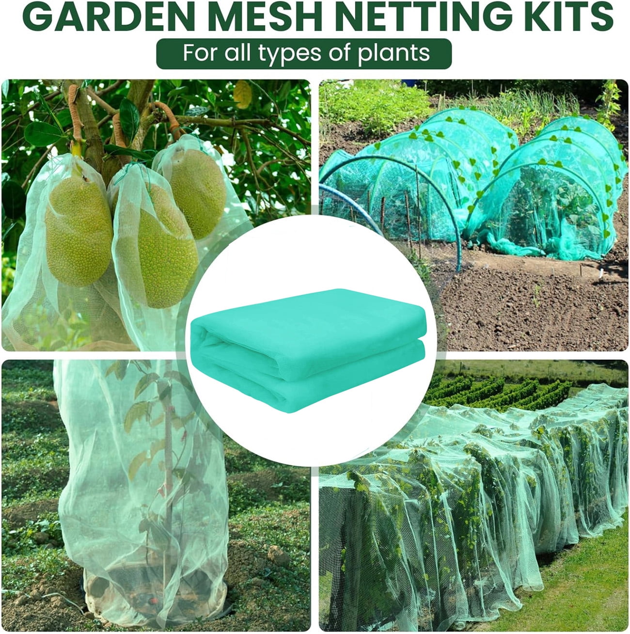Garden Netting,Bexikou 6.56x32.8Ft Plant Covers,Ultra Fine Mesh Netting Pest Barrier,Mosquito Net for Vegetables Fruits Flowers Crops Garden