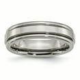 thumbnail image 1 of Titane Rainuré Bord 6mm Poli Bague 9 Taille, 1 of 6