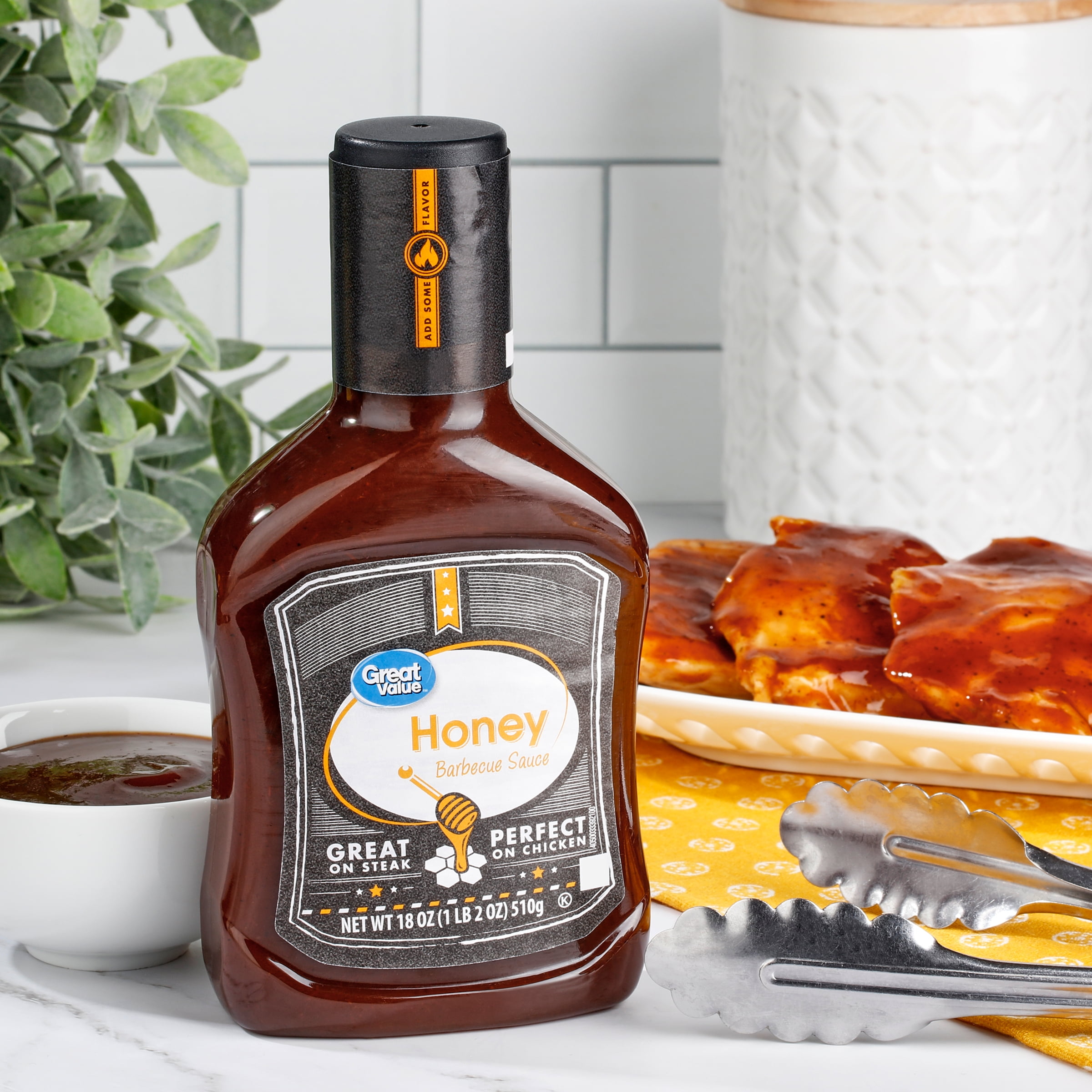 Great Value Honey BBQ Sauce, 18 oz Bottle, 1 Count