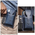 thumbnail image 3 of Bolso de cuero para hombre Jinwen Funda de teléfono para hombres Riñonera portátil Azul, 3 of 8