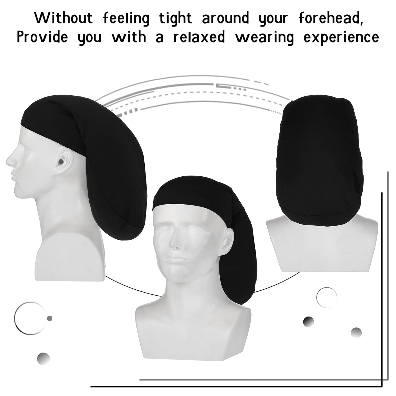 6 Pieces Dreadlock Cap Men Dread Caps Unisex Jumbo Long Hair Dreads Head Stocking Wrap Night Shower Sleeping Bonnet Accessories for Men Women Colorful